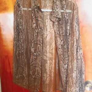 Chico's animal print mesh top